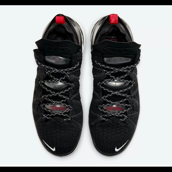 Nike LeBron XVIII 18 Bred Black University Red White CQ9283-001 Men's Sizes - Picture 4 of 8